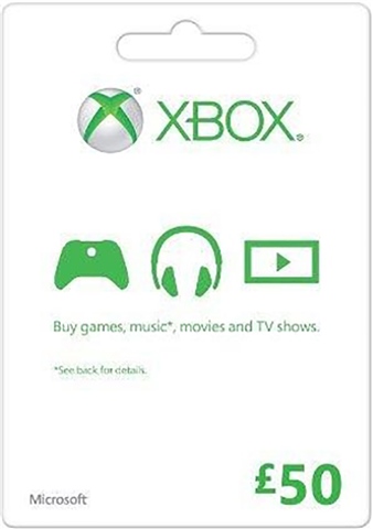 Xbox Gift Card £50 (S) - CeX (UK): - Buy, Sell, Donate